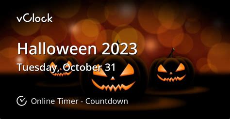 When is Halloween 2023 - Countdown Timer Online - vClock