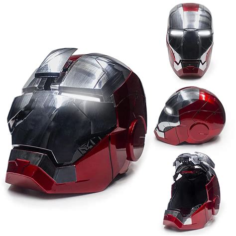 Buy Aokairuisi Iron-man Helmet Electronic Mark 5 Helmet Wearable Iron ...