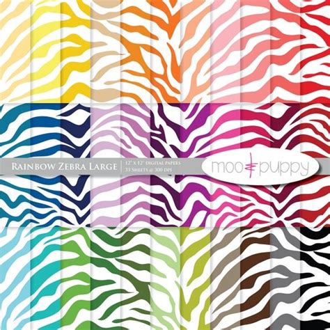 Items similar to Mega SALE: Zebra Print Digital Scrapbook Paper Pack ...