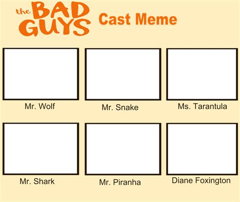 The Bad Guys Cast meme (Blank) by Daniarts19 on DeviantArt