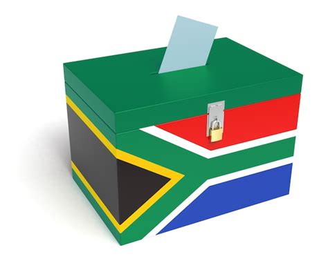 Premium Photo | South African Flag Ballot Box. 3D Rendering.