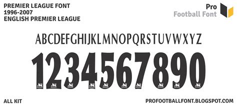 Premier League 1996-2007 Font