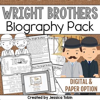 The Wright Brothers Biography Pack - Digital Biography Activity in ...