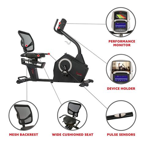 Sunny Health & Fitness Programmable Recumbent Bike - Get Fit N Healthy 315