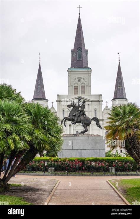 St. Louis Cathedral at Jackson Square New Orleans Stock Photo - Alamy