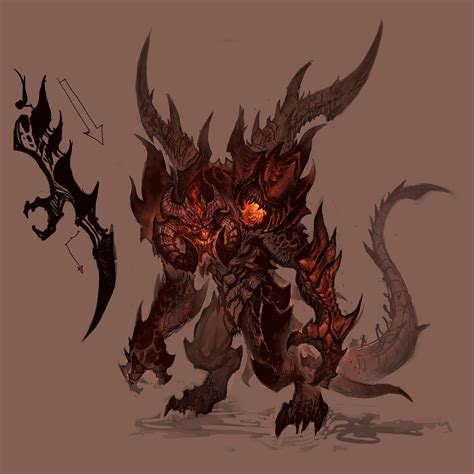 Diablo... | Fantasy demon, Fantasy character design, Concept art characters