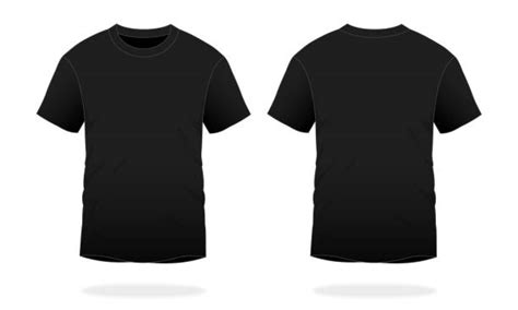 Blank Black Tshirt Vector For Template Stock Illustration Download ...