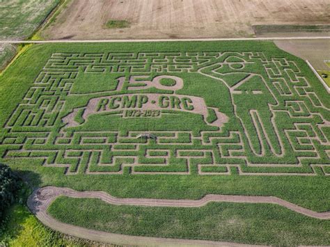 Edmonton Corn Maze Salutes RCMP With 150th Anniversary Themed Maze