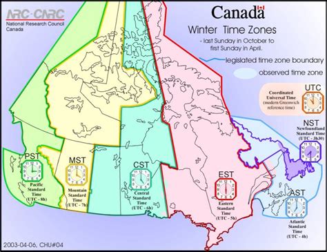 Canadian Time Zones - Reference | studyanywhere.ca - Online Web ...