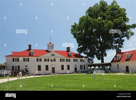 Plantation Home Of George Washington, Mount Vernon, Virginia, Usa Stock ...