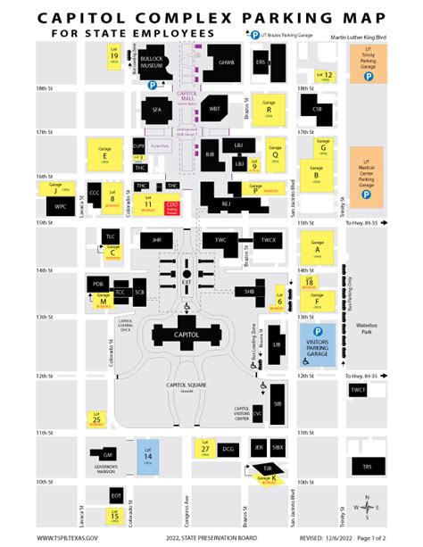 Map Of Texas Capitol Complex - Domini Hyacintha