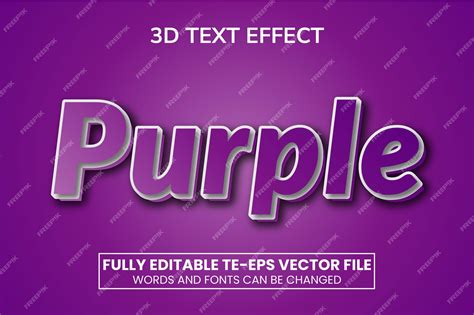 Premium Vector | Purple text style effect