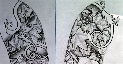 Microcosm: Leaf Sleeve - Tattoo Design