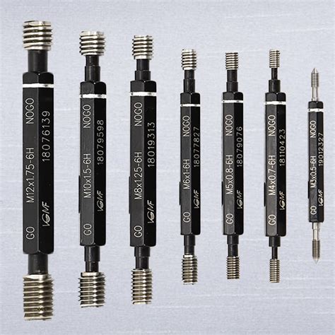 7-piece Metric Thread Plug Gauge Set High-Precision Thread detection ...