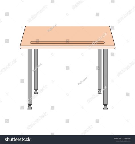 School Table Clipart Vector Image Stock Vector (Royalty Free) 2232491895 | Shutterstock