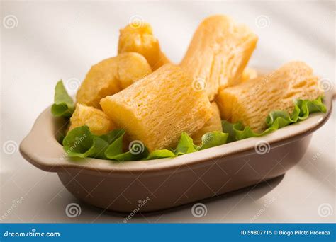 Brazilian Food Fried Yucca. Stock Image - Image of portion, brazilian: 59807715