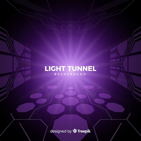 Free Vector | Abstract technological light tunnel background