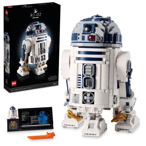 LEGO Star Wars R2-D2 75308 Droid Building Set for Adults, Collectible Display Model with Luke ...