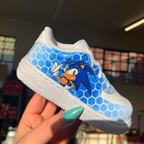 Sonic Nike Air Force 1 Custom Sneakers - Etsy