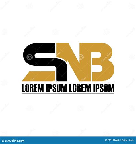 Letter SNB Simple Monogram Logo Icon Design. Stock Vector ...