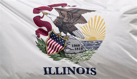 Illinois State Flag stock photo. Image of state, chicago - 14873556