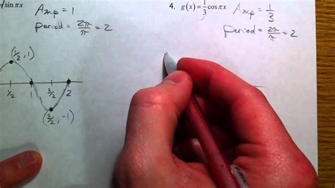 Graphing Trig Functions (Transformed period and amplitude) - YouTube