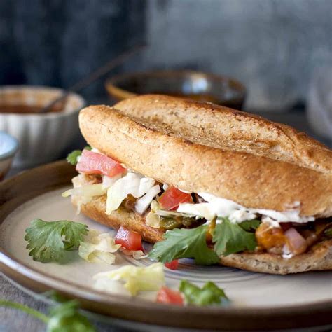 Vegetarian Torta Recipe | Mexican Torta Sandwich | Cook's Hideout