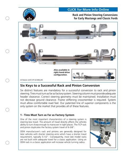 Rack And Pinion Steering Conversion - Total Control Products