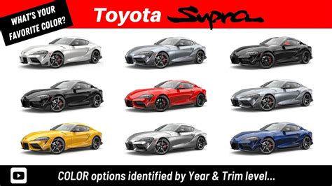 (2020-2023) Toyota GR Supra - COLOR OPTIONS! // Best colors for the MKV ...