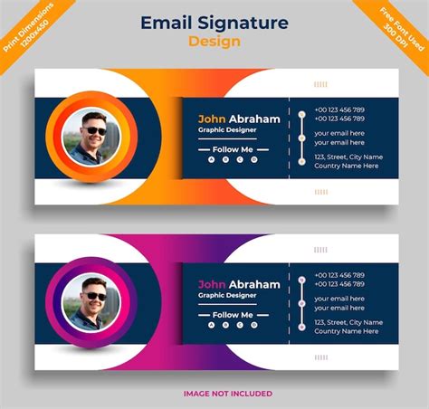 Premium Vector | Modern Email signature banner design or social media ...