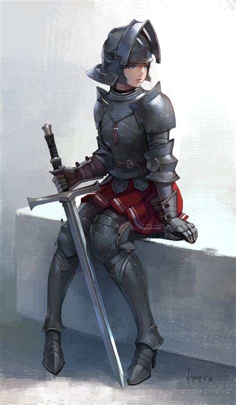 Perfect Knight in awful shoes. [Original] : r/armoredwomen