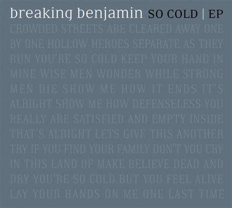 BPM and key for So Cold - Acoustic by Breaking Benjamin | Tempo for So ...