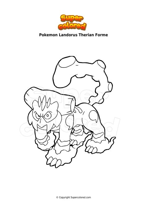 Landorus Coloring Pages - Free Pokemon Coloring Pages Printables