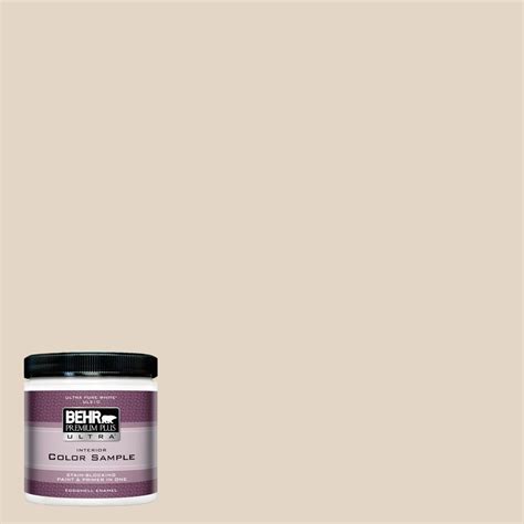 BEHR Premium Plus Ultra 8 oz. #N270-1 High Style Beige Eggshell Enamel ...