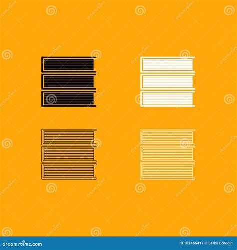 Horizontal Stack of Books Set Icon . Stock Vector - Illustration of ...