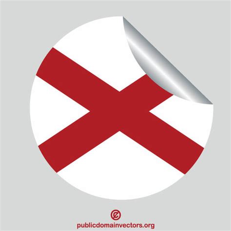 Alabama flag peeling sticker | Public domain vectors