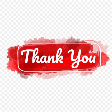 Thank You Transparent PNG Picture, Thank You Text With Red Watercolor Transparent Background ...