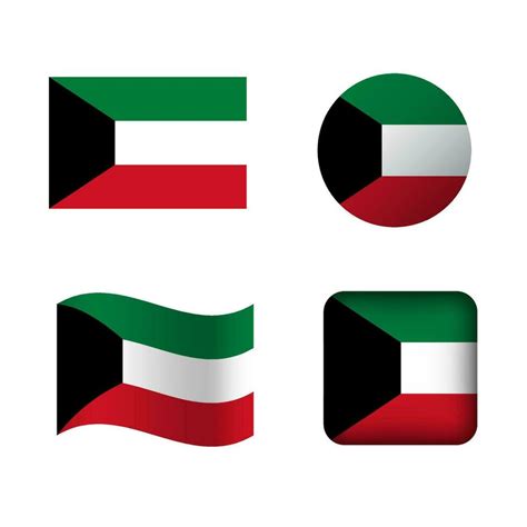 Vector Kuwait National Flag Icons Set 34324356 Vector Art at Vecteezy