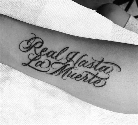 tattoo de real hasta la muerte - Buscar con Google | Cursive tattoos ...