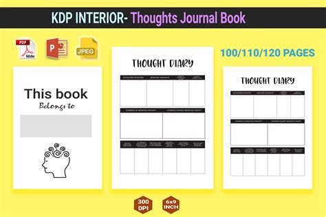 Thoughts Journal Book Graphic by CSM Press House · Creative Fabrica