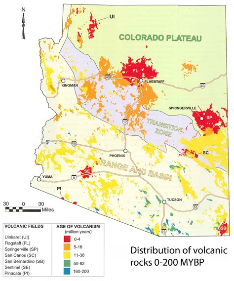 Extinct Volcanoes Map