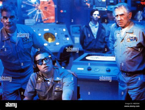 HOT SHOTS!, Jon Cryer (seated), Lloyd Bridges (right), 1991, TM ...