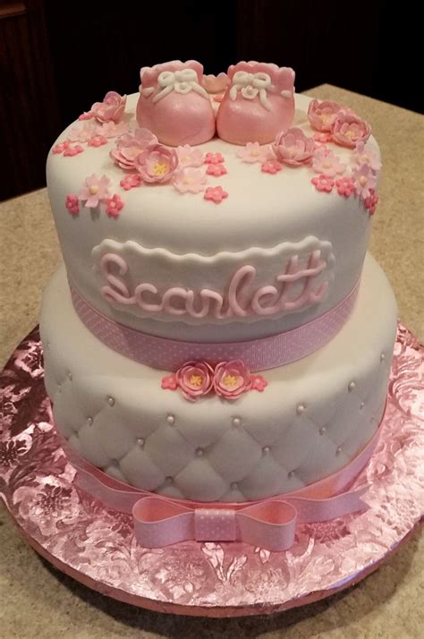 Baby Shower Cake For Baby Girl - CakeCentral.com