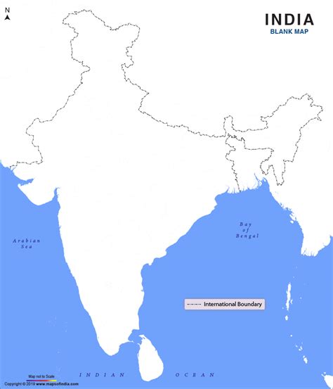 Blank Map of India, Download Free India Blank Map