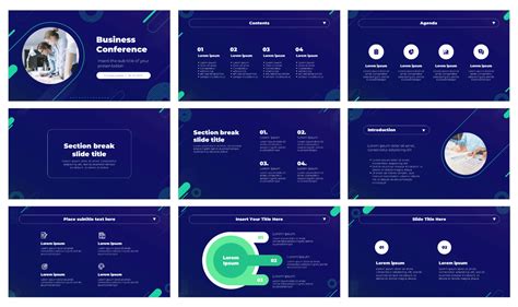 Business Conference Free PowerPoint Template Google Slides Theme