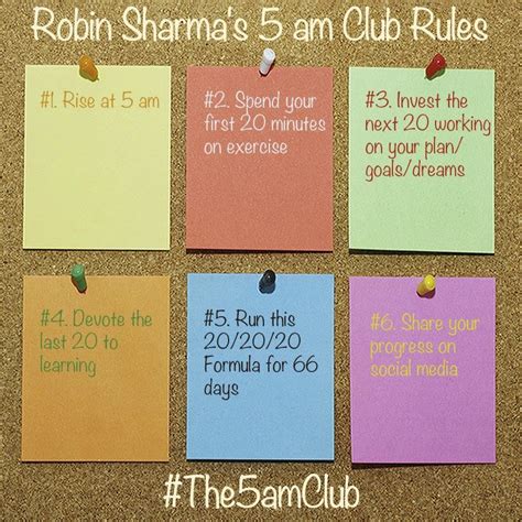 Robin Sharma's Motivational Quotes | Robin Sharma Quotes: Robin Sharma's 5 AM Club Rules