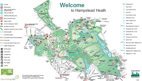 Map Of Hampstead Heath - Beulah Sallyann