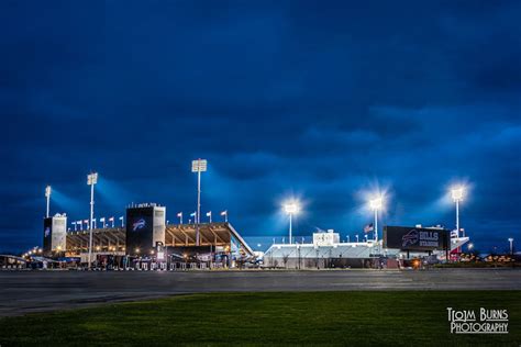 Photo Buffalo Bills Stadium at Night Under the Lights - Etsy