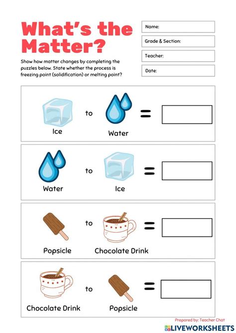 Changes in Matter interactive activity for 3 in 2022 | Changes in ...