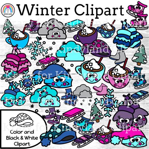 January Clipart {Winter Weather, Snowman, Arctic Animals)